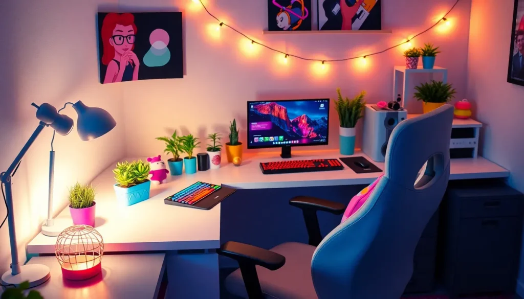 cute pc setup